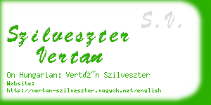 szilveszter vertan business card